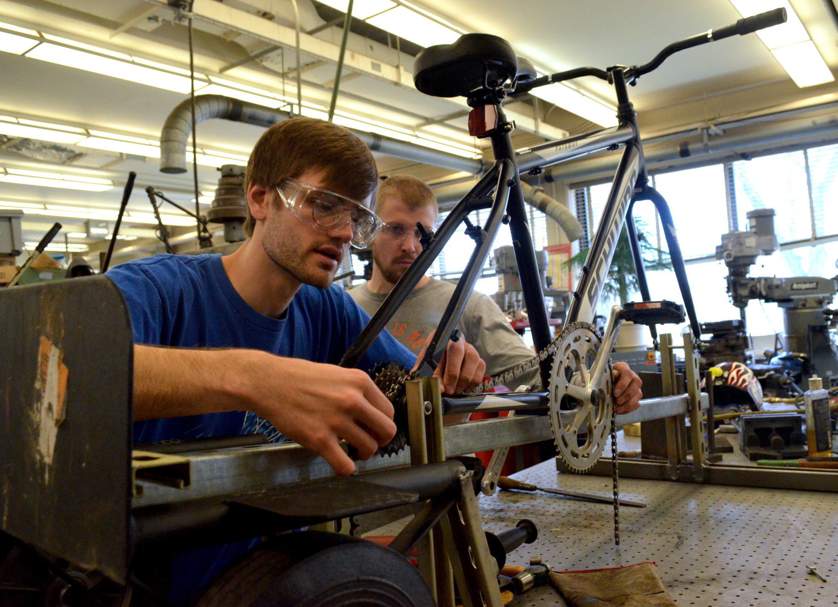 Pedal-powered fountain prototype SIUC